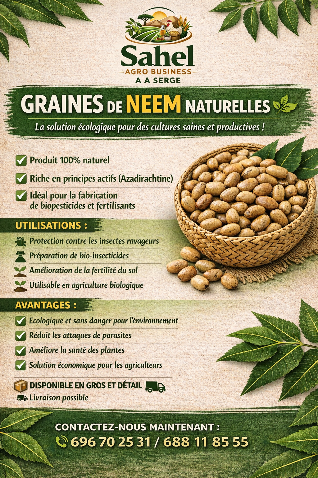 Les graines de Neem 