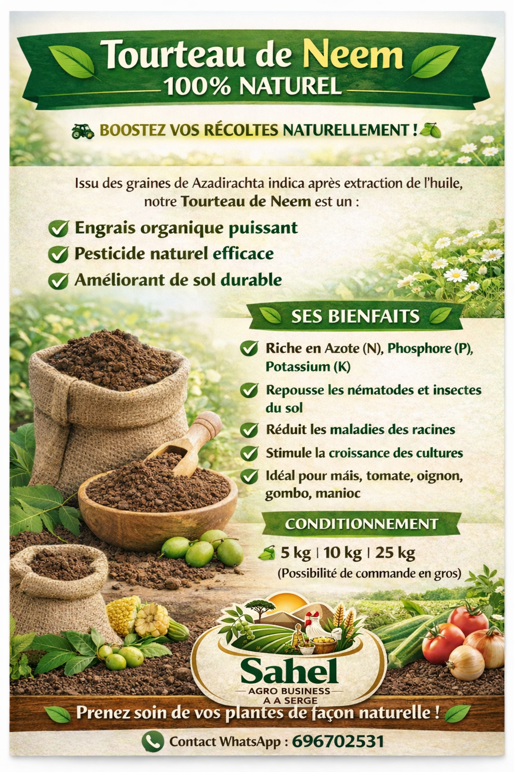 Le tourteau de Neem 